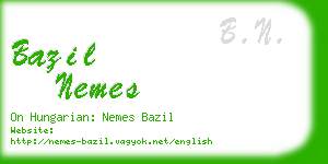 bazil nemes business card